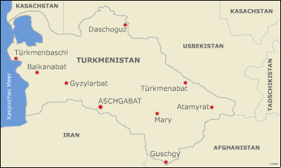 Karte turkmenistan